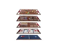 Plateaux Multi-jeux - 14 jeux : Ping Pong, Air Hockey, Bowling, Echec, Mikado, Back Gammon - 97 x 49 x 3 cm