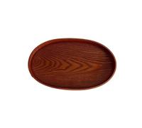 Plateaux Plateau ovale rétro, plateau à Dessert en bois, de petit déjeuner domicile, salon, Table basse, fruits, rangement massif Plateaux de service