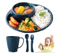 Plateaux pour déjeuner, nourriture adulte, assiettes réutilisables avec séparations, bol pour repas dans les crèches et les événements