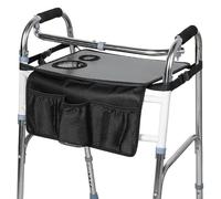 Plateaux pour marcheurs, plateaux de marche pliants multifonctionnels avec multi-poches et porte-gobelet, pour repas, boissons, lecture