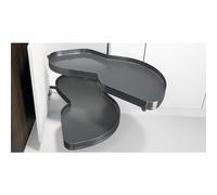 Plateaux pour meuble d'angle Le Mans II Arena Pure - fond anthracite - meuble de 600-750 mm - largeur 500 mm - droite KESSEBÖHMER