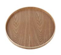 Plateaux Ronds en Bois pour la Décoration, Plateau Rond en Bois avec Lisse de 14,76 Pouces en Bois Massif de Forme Ronde pour Hôtels, Restaurants, Cafés, Cantines, Maison
