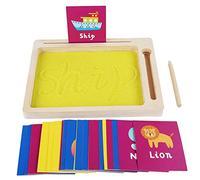 plateaux traçage sable | Plateau à sable Montessori en bois avec stylo en bois pour écrire des lettres et des chiffres | Planche à dessin Toys pour tout-petits