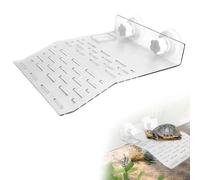 Plateforme à suspendre pour tortue pour aquarium, rampe en acrylique pour tortues à ramper et rester, décoration flottante avec capuchon à ventouse