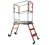 MONDELIN : PIRL Ninja - Plateforme avec Garde-Corps, Sécurisée pour Travaux en Hauteur, Mobile et Antidérapante - Fabriquée en France - hauteur de travail max. 290 cm