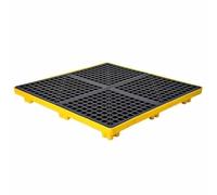 Plateforme anti-déversement avec poches pour chariot élévateur, plateforme modulaire empilable, capacité de charge de 3,6 kg, palette de confinement secondaire, plate-forme d'expédition amovible