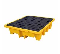 Plateforme anti-déversement avec poches pour chariots élévateurs, plateforme modulaire empilable, capacité de charge de 3,6 kg, palette de confinement secondaire, plate-forme d'expédition amovible