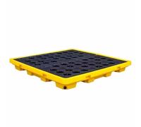 Plateforme anti-déversement avec poches pour chariots élévateurs, plateforme modulaire empilable, capacité de charge de 3,6 kg, palette de confinement secondaire, plate-forme d'expédition amovible