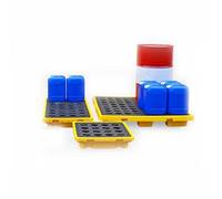 Plateforme Anti-déversement d'hydrocarbures, kit de Confinement Compact en polypropylène avec Bouchon de vidange - Bac de rétention Robuste en Plastique pour Garage, Cuisine, sous-Sol et app