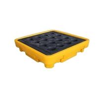 Plateforme Anti-déversement d'hydrocarbures StackabNonSlip avec grilles Amovibles 680 x 680 x 110 mm. Idéale pour Recueillir Les fuites. Résistante et Facile à Nettoyer.