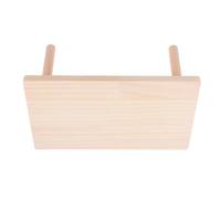 Plateforme D’Escalade pour Hamster, 1,5cm Planche de Séparation Bois | Surface Lisse et Imperméable, Structure Surélevée à Quatre Piliers, Beige, pour Cage et Rangement