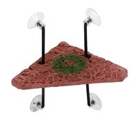 Plateforme de Baignade pour Tortues pour Aquariums - Île Flottante Automatique pour Tortues, Forme Triangulaire avec Rampe Réglable pour Tortues Aquatiques - Petite Taille