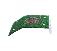 Plateforme de Baignade pour Tortues | Zone De Reptation pour Terrarium avec Gazon Synthétique,Rampe Reptile en Gazon Synthétique avec Ventouses pour Tortue Terrestre, Salamandre Et Terrapène