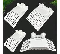 Plateforme de bronzage pour tortue avec ventouse en pente, convenant aux amphibiens et reptiles, décoration d'aquarium, blanc, accessoire d'habitat terrestre pour tortue Grand,Petit,Pont,MoyenABS