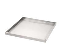 Plateforme de confinement des déversements, bac de vidange en acier inoxydable étanche, plateau rectangulaire pour changement d'huile pour cuisine, garage et entrepôt, 80 x 60 x 5,1 cm