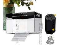 Plateforme de creuset de tortue - Over Tank Ramp Dock pour repos de reptiles, terrasse terrestre Terrapin pour cage d'aquarium | Étagère d'observation pour l'affichage de balcons ou de restaurants