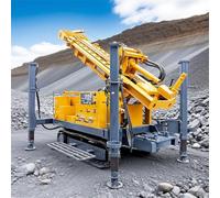 Plateforme de forage de puits d'eau de 200 mètres, plate-forme de forage hydraulique d'exploration géologique - Perceuse diamantée avec piste pour l'échantillonnage du sol et des roches