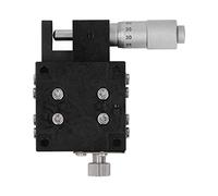 Plateforme de glissement en alliage d’aluminium pour axe X, à réglage micrométrique, de 40 x 40 mm, avec commande manuelle - idéale pour les instruments optiques et les équipements
