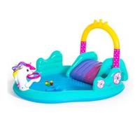 Plateforme de jeux d'eau gonflable - Modèle Licorne Magique Avizar Bleu clair Bleu clair