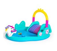 Plateforme de jeux d'eau gonflable - Modèle Licorne Magique Bleu clair