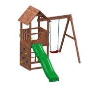 Plateforme de jeux en bois Carol Tour + toboggan + balançoire