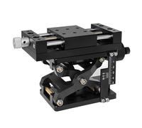 Plateforme de levage manuelle pour laboratoire linéaire avec règle d'échelle, élévateur coulissant précis pour équipement optique et microscopes Hauteur 60 mm Capacité de charge 10 kg