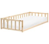 Plateforme de Lit Enfant avec Sommier à Lattes 90 x 200 cm en Bois de Pin Marron