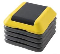 Plateforme de marche de 40 cm avec hauteur réglable pour les exercices d'aérobic et l'activité physique générale (noir et jaune)