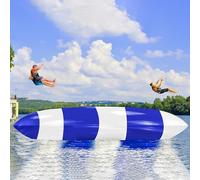 Plateforme de Natation Gonflable, Sac de Saut Gonflable avec Pompe à air, catapulte à Eau Gonflable, Trampoline à Coussin d'air, for Adultes et Enfants(2M*7M)