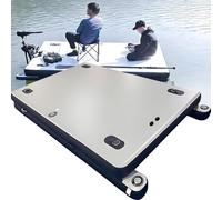 Plateforme de pêche gonflable pliable, parois épaisses et capacité robuste, kit complet pour lacs avec support moteur