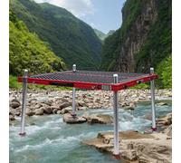 Plateforme de pêche pliable légère avec trous pour parapluie, plate-forme portable adaptée à tous les terrains