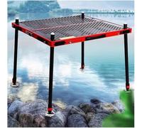 Plateforme de pêche portable, plateforme de pêche portable pliable avec freins (avec trou pour parasol), plateforme pour pêcheur, plateforme de pêche à cadre ouvert, adaptée 100x80x150cm/39x31x59in