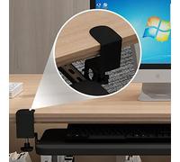 Plateforme de pince pour clavier avec rallonge coulissante et repose-poignet - Support sous le bureau pour un confort ergonomique et un gain de place