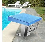 Plateforme de plongée de Piscine Lourde, Plate-Forme de plongée inclinée à 15° en Acier Inoxydable 304, capacité Charge 300kg, Blanche et Bleue(Blue)
