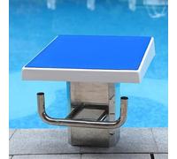 Plateforme de plongée de Piscine Lourde, Plate-Forme de plongée inclinée à 15° en Acier Inoxydable 304, capacité Charge 300kg, Blanche et Bleue(White)