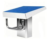 Plateforme de PlongéE en Piscine,Plongeoir de Piscine Standard,en acier Inoxydable avec Surface AntidéRapante Bleue,Supportant Jusqu'à 600Lbs/280kg,Inclinaison à 15° pour Piscines EnterréEs