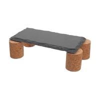 Plateforme de Repos en Pierre et Bois pour Dragon Barbu pour Terrarium | Plaque Plate et Pile en Bois, Retient la Chaleur, Aide à Réguler la Température, pour Lézards
