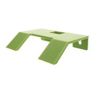 Plateforme de Repos pour Reptiles, Montée Facile, Surface Lisse, ABS Vert | Grenouilles et Lézards, Alimentation ou Pause, Décoration de Bac, Usage en Terrarium