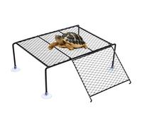 Plateforme de repos pour tortues en aluminium - Quai Flottant avec rampe d'accès et ventouses - Terrasse de bronzage pour aquarium et aquarium - Pour tortues d'eau
