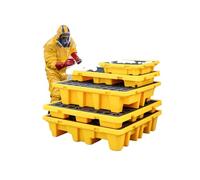 Plateforme de rétention des déversements d'hydrocarbures, Plateau de Confinement Durable, bac de rétention secondaire Compact 67 x 67 x 15 cm pour Le Stockage de Marchandises en intérieur/ex