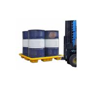 Plateforme de rétention des hydrocarbures, bac de rétention en Plastique Durable avec Orifice de Drainage - Compatible Chariot élévateur 67x67x15cm Solution de Gestion et de Stockage des dév