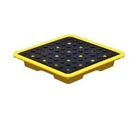 Plateforme de rétention modulaire empilable pour palettes, entrepôts et usines, avec grille - Bac de rétention durable pour une protection environnementale optimale et une gestion efficace d