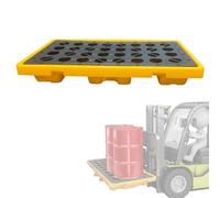 Plateforme de rétention modulaire industrielle pour fûts, bac de récupération anti-fuite, bac de drainage étanche pour entrepôts et usines, bac de rétention pour sous-sols ; conception antid