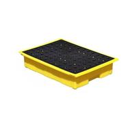 Plateforme de rétention modulaire robuste pour palettes, entrepôts et usines, idéale pour la sécurité industrielle, la protection de l'environnement et la gestion des déversements d'hydrocar