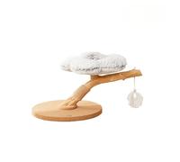 Plateforme de Saut en Forme Nuage Petite Maison for Chat Non occupante Bois pétale(Gris)