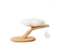 Plateforme de Saut en Forme Nuage Petite Maison for Chat Non occupante Bois pétale(White)