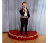 Plateforme de scène de concert pour enfants de 100 cm - Élévateur demi-cercle en acier avec plinthe, idéal pour les spectacles scolaires, les auditoriums, les restaurants et les bars - Durable et