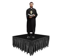 Plateforme de Scène Estrade D'église avec Jupe, Élévateur de Scène Portable, Base Modulaire pour Mariages et Événements Musicaux, Support de Scène pour Danseurs(20cm(8"),3.3x 3.3' (100x100cm))