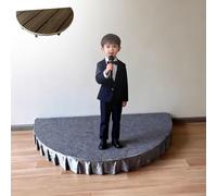 Plateforme de Scène Plate-forme de Scène Portable pour Enfants pour Les Discours, École Petit Stand de Représentation Demi-cercle, Modulaire de Scène de Batterie(Gray,100x50cm(39x19.6in))