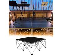 Plateforme de Scène Plateforme de Scène Pliable et Portable, Petite Plateforme Carrée en Forme de Mille-pattes, Support de Guitare Modulaire pour Concerts(60cm(24"),3.3x 3.3' (100x100cm))